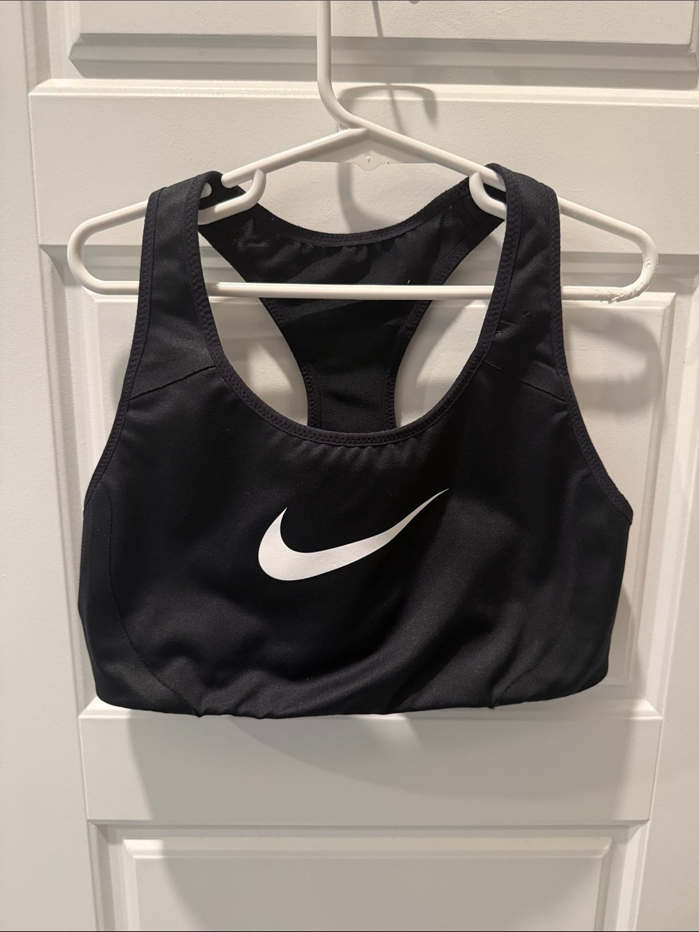 Nike Black Sports Bra with White Swoosh Racerback